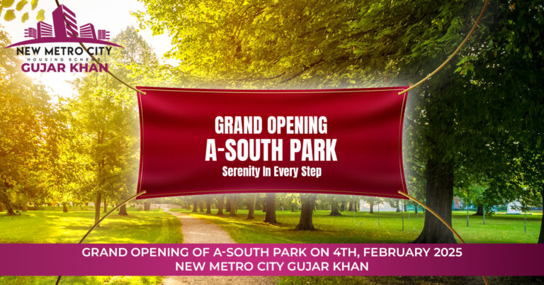 Grand Opening of A-South Park on 4th, February 2025 | New Metro City Gujar Khan